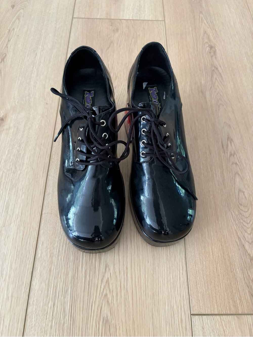 Funtasma by Pleaser‎ PIMP-02 Men’s Black Patent Platform Shoes Aquarium Goldfish